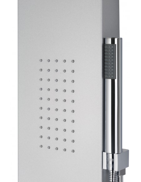Panel prysznicowy Corsan Alto A017 gwiezdna szarość z hydromasażem i oświetleniem LED 12