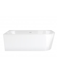 Wanna narożna Corsan Intero lewa 170 cm z szeroką krawędzią i wykończeniem białym 1
