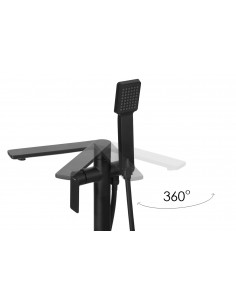 Bateria wannowa wolnostojąca Corsan CMB7159BL Trino czarna 1 2