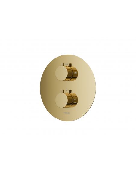 Prysznicowy zestaw podtynkowy Corsan Z03TGL złoty z termostatem 3
