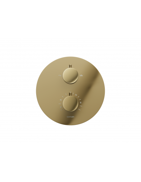 Prysznicowy zestaw podtynkowy Corsan Z03TGL złoty z termostatem 4