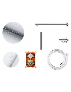 Prysznicowy zestaw podtynkowy Corsan Z03TCH chrom z termostatem 1