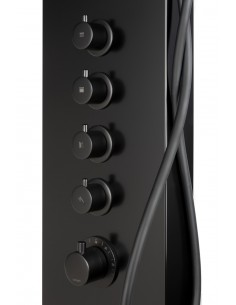 Panel prysznicowy Corsan Akoja A025 czarny z hydromasażem 1 2