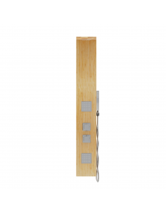 Panel prysznicowy Corsan Basti B-002TCH bambusowy z hydromasażem i termostatem chrom 1 2