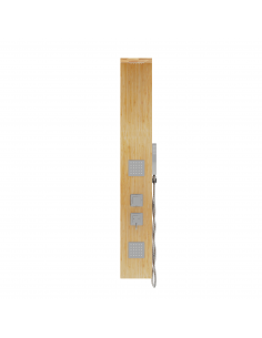 Panel prysznicowy Corsan Basti B-002MCH bambusowy z hydromasażem chrom 1 2