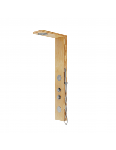 Panel prysznicowy Corsan Balti B-001MCH bambusowy z hydromasażem chrom 1