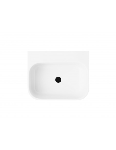 Umywalka stojąca akrylowa Corsan MU5040 biała korek czarny 3