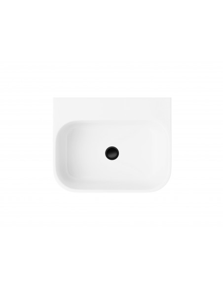 Umywalka stojąca akrylowa Corsan MU5040 biała korek czarny 4