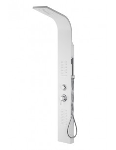 Panel prysznicowy Corsan Alto A017 biały z hydromasażem i oświetleniem LED 1
