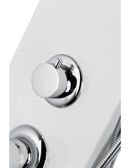 Panel prysznicowy Corsan Alto A017 biały z hydromasażem i oświetleniem LED 2