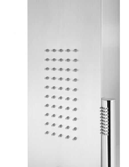 Panel prysznicowy Corsan Samsara S003 srebrny z hydromasażem i termostatem 5