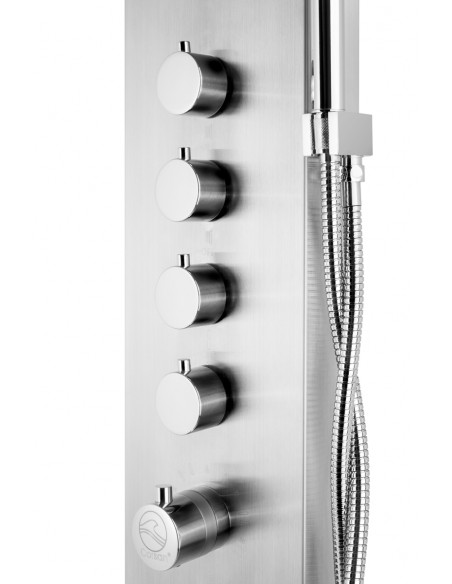 Panel prysznicowy Corsan Samsara S003 srebrny z hydromasażem i termostatem 2