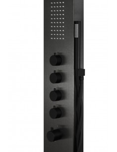 Panel prysznicowy Corsan Samsara S003 czarny z hydromasażem 1 2