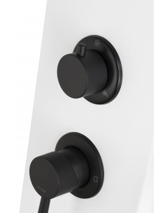 Panel prysznicowy Corsan Alto A017 biały z oświetleniem LED i czarnym wykończeniem 1 2