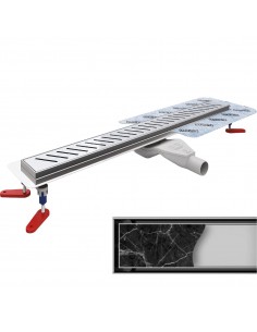 Odpływ liniowy 60 cm Wiper New Premium kratka Pure zestaw 1