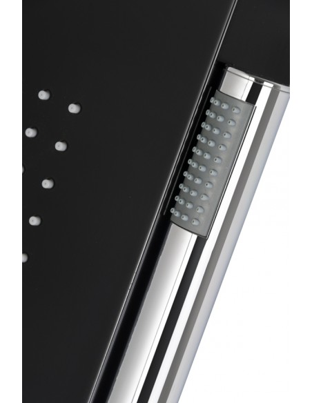 Panel prysznicowy Corsan Alto A017 czarny z hydromasażem i oświetleniem LED 7
