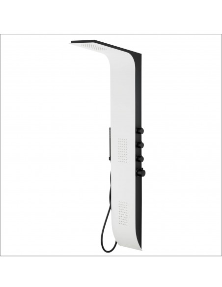 Panel prysznicowy Corsan Duo A777 biało-czarny z hydromasażem i termostatem