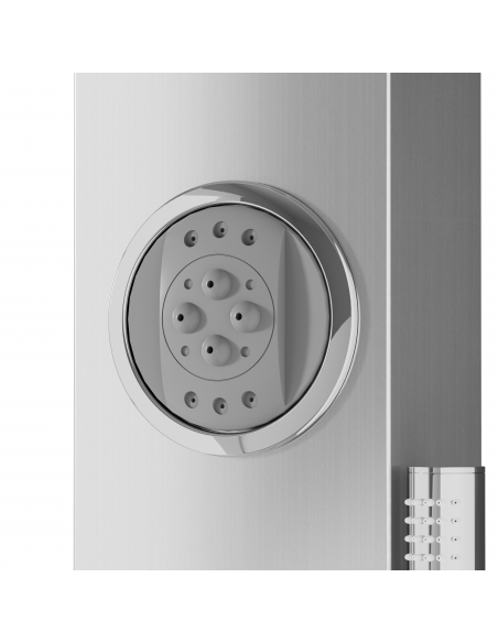 Panel prysznicowy Corsan Snake S002 srebrny z hydromasażem i termostatem