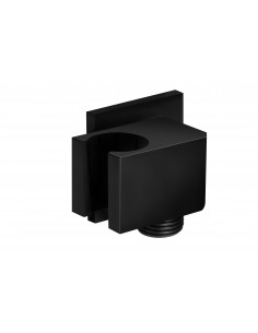 Uchwyt prysznicowy Corsan CMU006 z przyłączem do słuchawki prysznicowej czarny