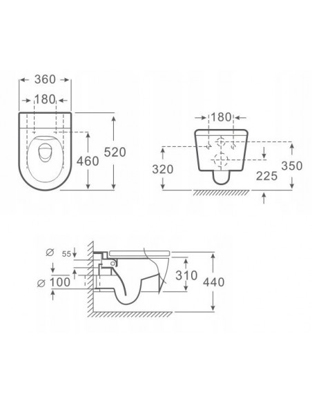 Misa sedesowa z deską MS523631WH