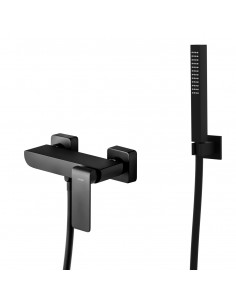 Bateria prysznicowa ścienna Corsan Trino CMB7151BL z zestawem natryskowym