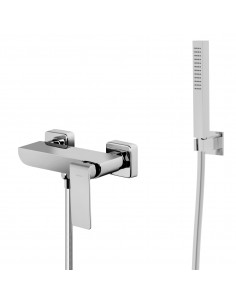 Bateria prysznicowa ścienna Corsan Trino CMB7151CH z zestawem natryskowym