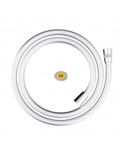 Wąż prysznicowy z PCV Corsan CMW250 silver z O-ringiem i regulatorem przepływu wody NEOPERL