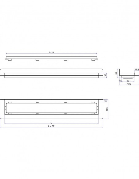 Odplyw - Przyscienny - Wiper - 50 - Cm - Zk - Glass - White