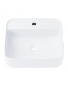 Umywalka nablatowa Corsan 649902 kwadratowa 395x395x145 mm z otworem na baterię