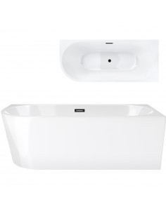 Wanna Wolnostojąca Narożna Corsan INTERO 170 X 73 Montaż Prawostronny Korek Klik - Klak Grafit   Gun Metal