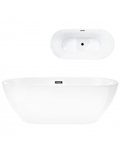 Wanna wolnostojąca Corsan E042 Reno 170 cm z wykończeniem Grafit / Gun Metal