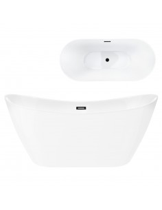 Wanna wolnostojąca Corsan E043 Nauti 160 cm z wykończeniem Grafit / Gun Metal