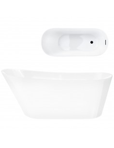 Wanna wolnostojąca Corsan Estella 170 cm z wykończeniem Grafit / Gun Metal