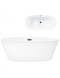 Wanna wolnostojąca Corsan E026 Salina 170 cm z wykończeniem Grafit / Gun Metal