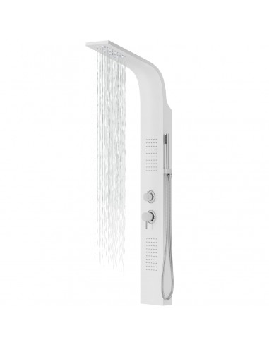 Panel prysznicowy Corsan ALTO Termostat Biały Deszczownica LED