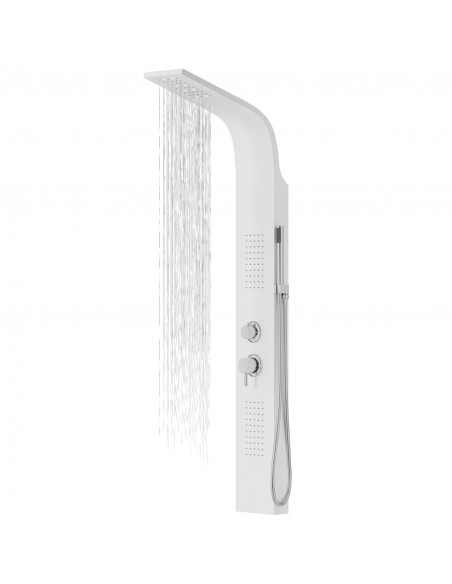 Panel prysznicowy Corsan ALTO Termostat Biały Deszczownica LED