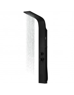 Panel prysznicowy Corsan ALTO Termostat Czarny Deszczownica LED
