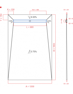 Showerlay Wiper 4 Way 1200. . . 