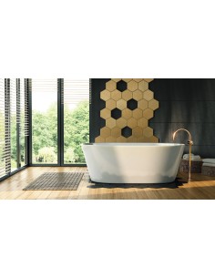 Wanna wolnostojąca Corsan SALINA 170 x 72 cm Korek klik-klak Chrom 2