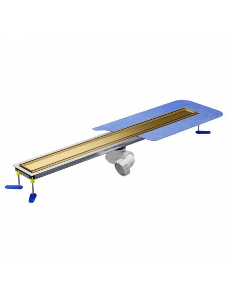 Odpływ Liniowy Pod Mikrocement Wiper MCR Pure Brass