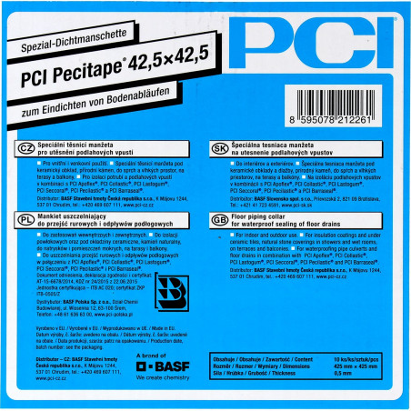 Membrana uszczelniająca PCI Pecitape 120® 42.5 x 42.5 mm