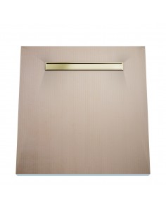 Brodzik podpłytkowy czterospadowy z regulowanym odpływem Wiper Elite Pure Gold 