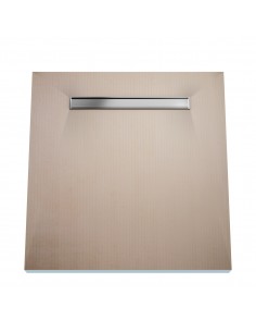 Brodzik podpłytkowy czterospadowy z regulowanym odpływem Wiper Elite Pure Silver 