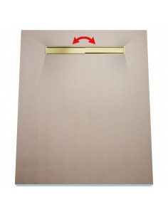 Brodzik Podpłytkowy Czterospadowy Z Regulowanym Odpływem Wiper Elite Reversible Gold 