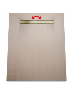 Brodzik Podpłytkowy Czterospadowy Z Regulowanym Odpływem Wiper Elite Reversible Brass 