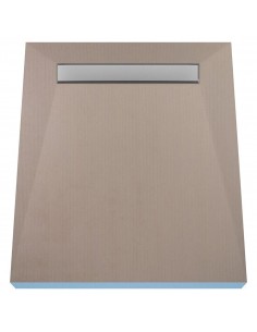 Brodzik podpłytkowy czterospadowy ze zintegrowanym odpływem liniowym Wiper Premium i kratką Ponente