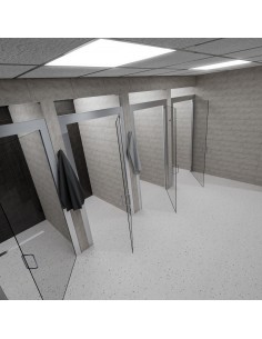 Odpływ liniowy Wiper Vinyl Floor z kratką maskującą we wzorze Sirocco i syfonem 2