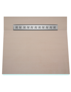 Jednospadowy brodzik podpłytkowy Wiper z odpływem liniowym Premium i kratką (Tivano)