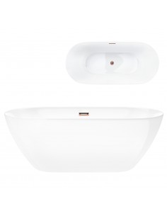 Wanna wolnostojąca Corsan OLVENA 150 Korek klik-klak Miedziany / Różowe Złoto