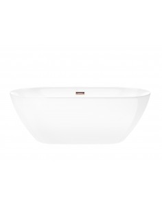 Wanna wolnostojąca Corsan OLVENA 150 Korek klik-klak Miedziany / Różowe Złoto 2